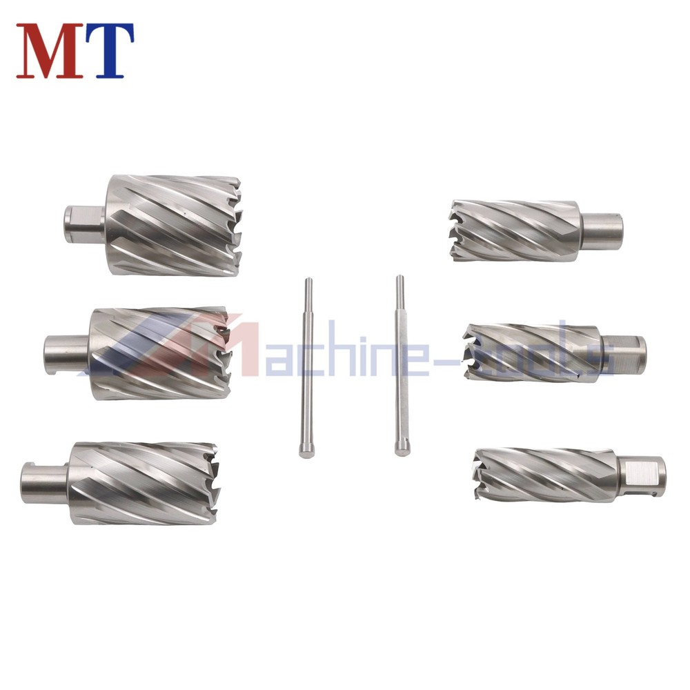 6 Pack HSS Magnetic Drill Bits Universal Shank 2" Depth Annular Cutter Set