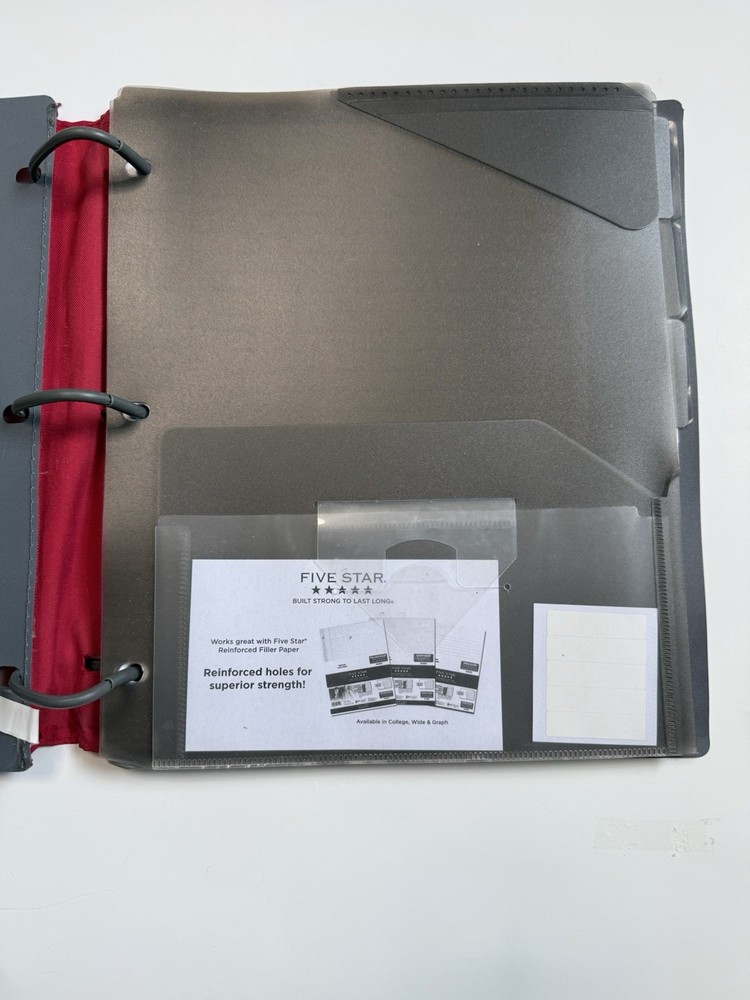 3 Five Star Flex Hybrid Notebinder Refillable Notebooks Binders Green Red Blue