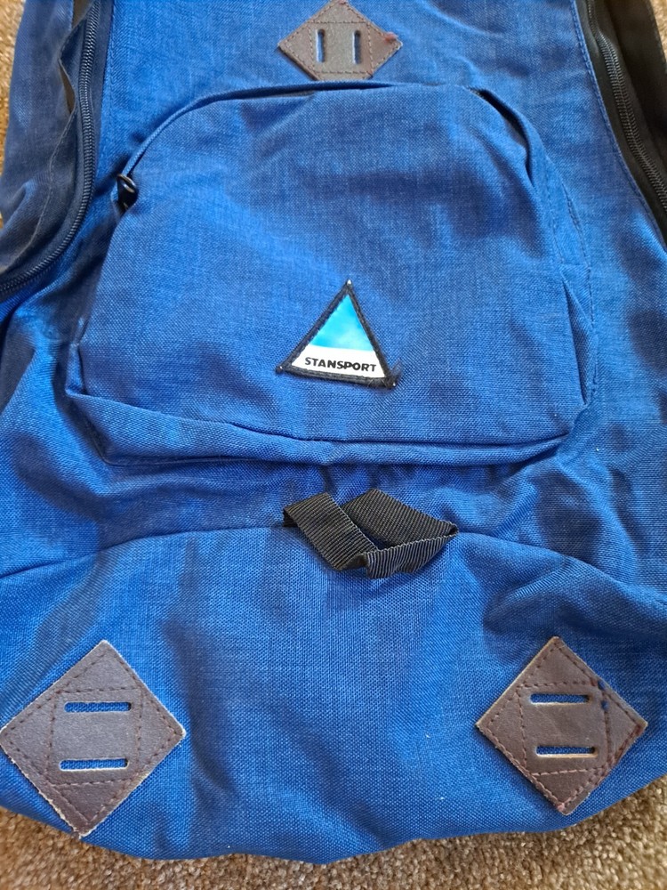 Stansport Backpack Canvas Blue School Book Bag