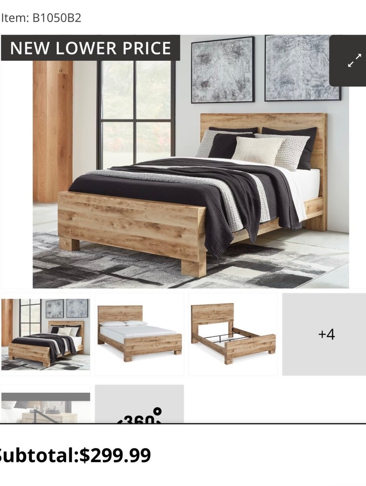 Hyanna Queen Panel Bedframe out of box