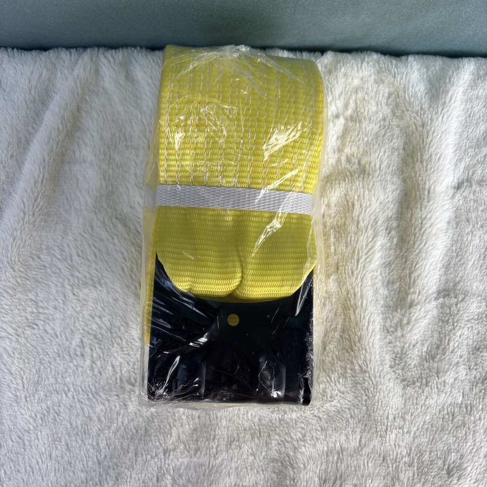 Winch Strap with Flat Hook for Flat Bed Cargo 5500lbs 4” x 30 feet