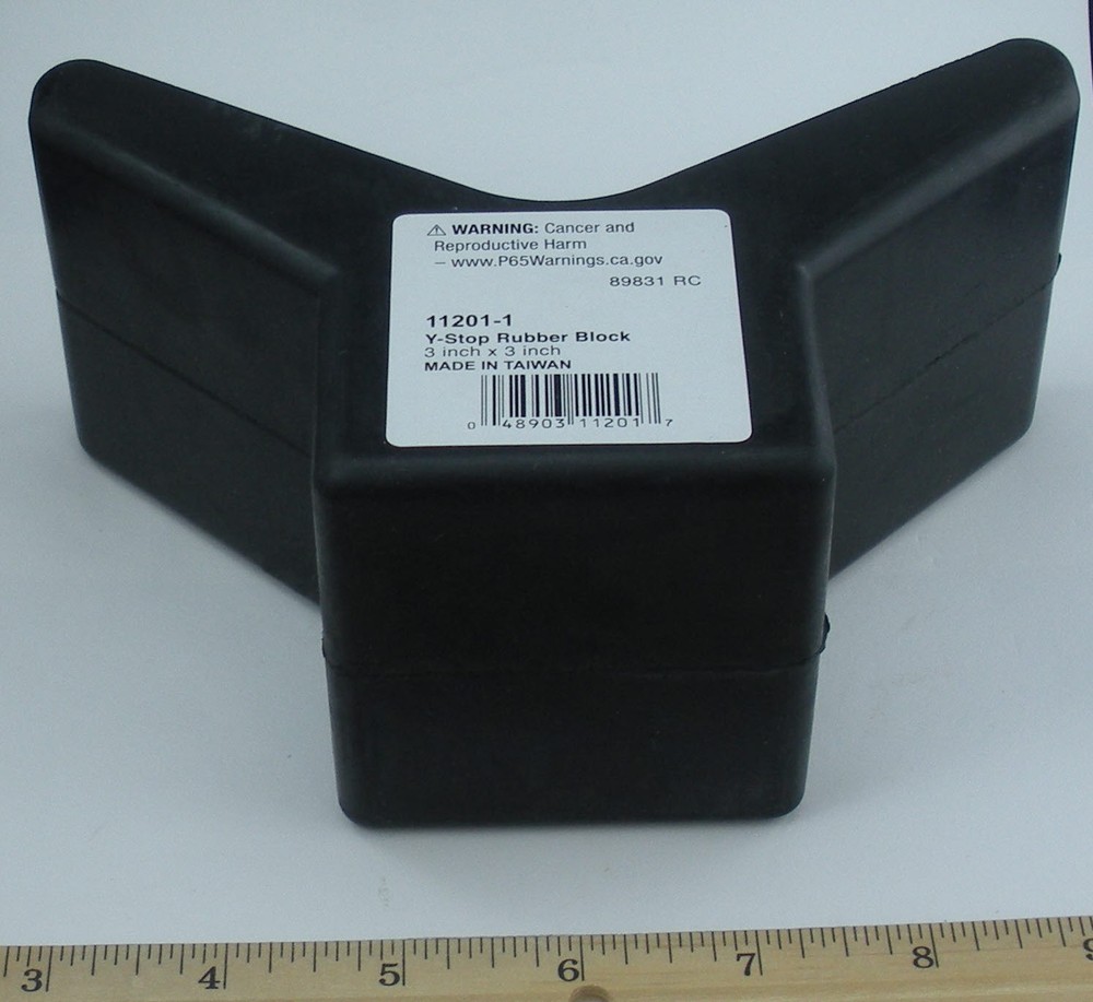 Attwood 11201-1 Bow Y Stop Rubber Roller 3 x 3