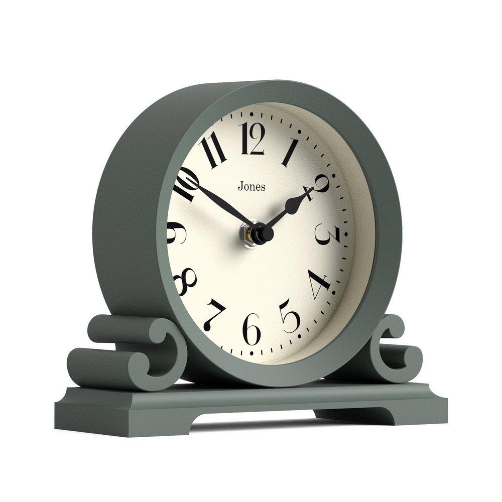 JONES CLOCKS® Saloon Mantel Clock | Small Traditional Double Scroll Design