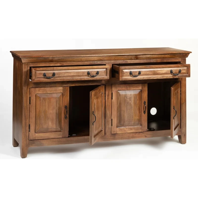 Jamya 69" Sideboard Solid Wood, Rustic Brown