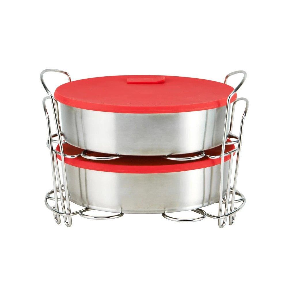 Instant Pot 8pc Cook/Bake Set: Pans, Racks, Lids, Divider, Removable Base