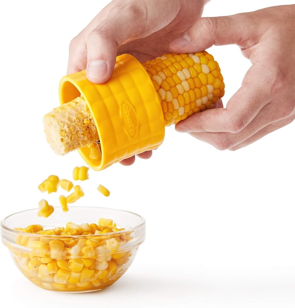 Flexible Corn Stripper with Stainless Steel Blades - Kid-Friendly Kitchen Tool