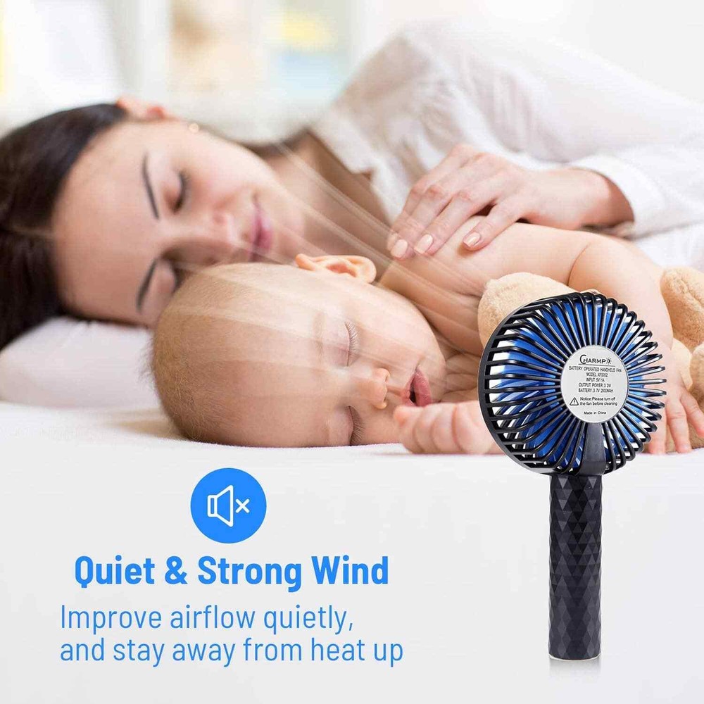 Rechargeable Handheld Mini Fan with 3 Speeds