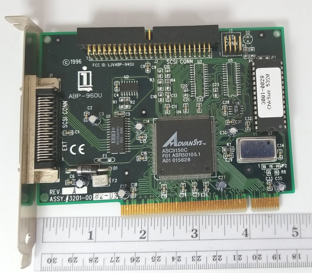Iomega ABP-960U PCI SCSI Controller Card Packard Bell