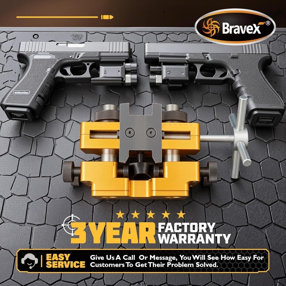 High Precision Sight Pusher Tool with Rotatable Prong for Front Rear Sight