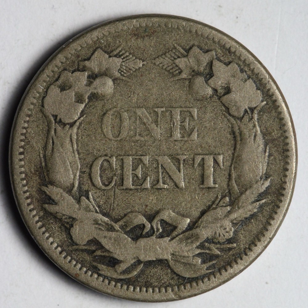 1858 SL Flying Eagle Cent Penny VF E138 TOEM