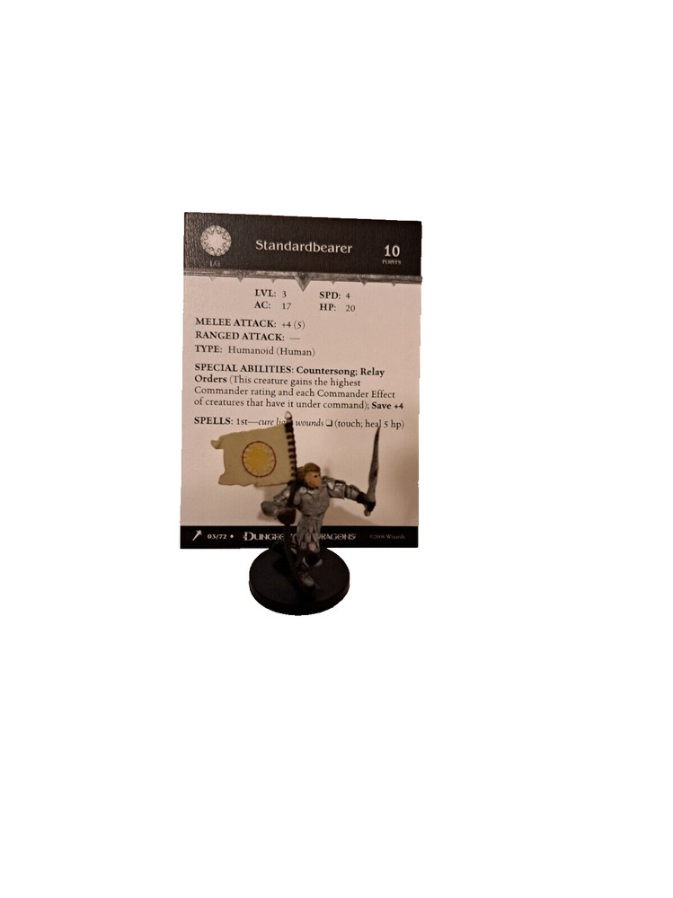 D&D Miniatures WOTC Standardbearer 03/72
