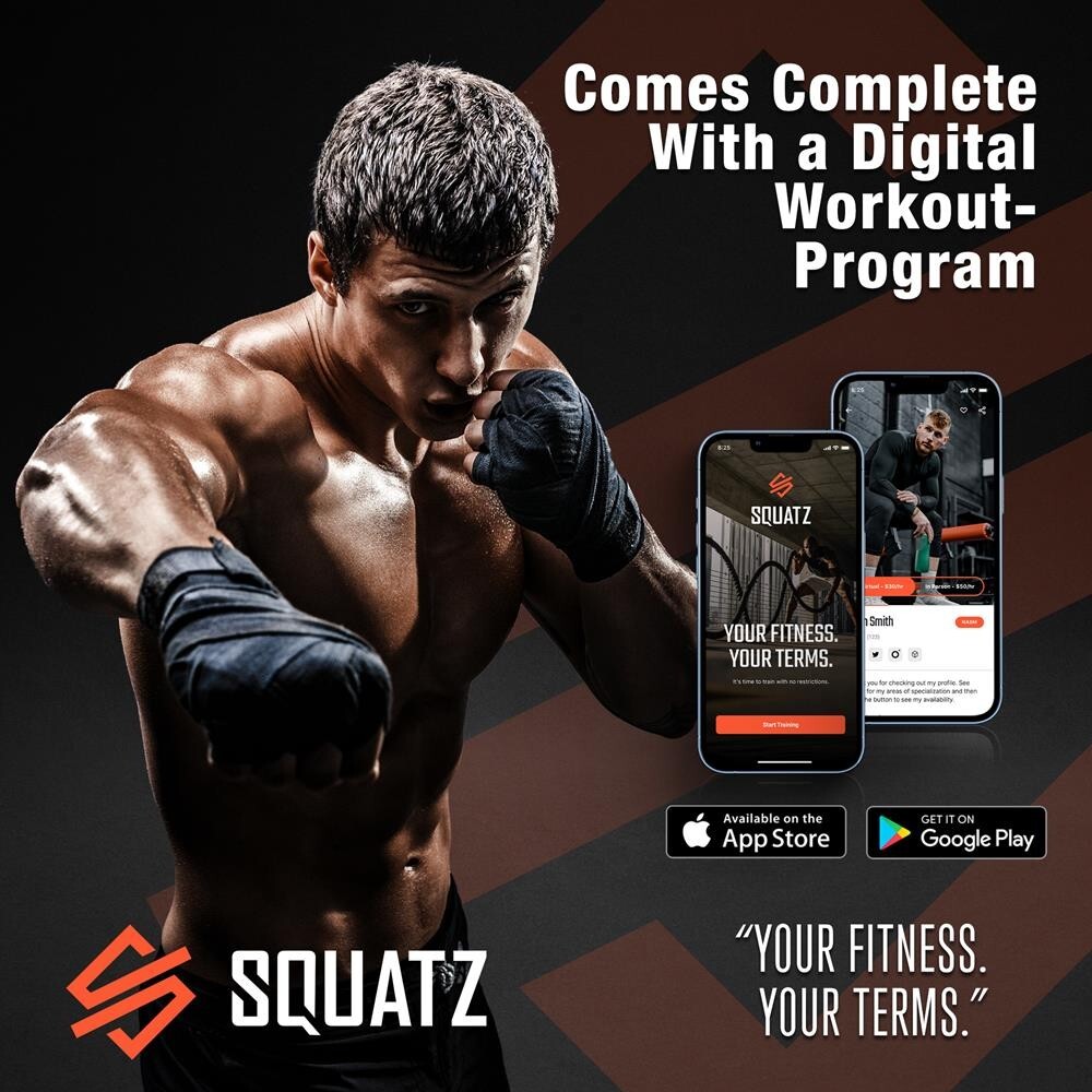 SQUATZ Portable Design Boxing Mat w/ Accurate Digital Counter
