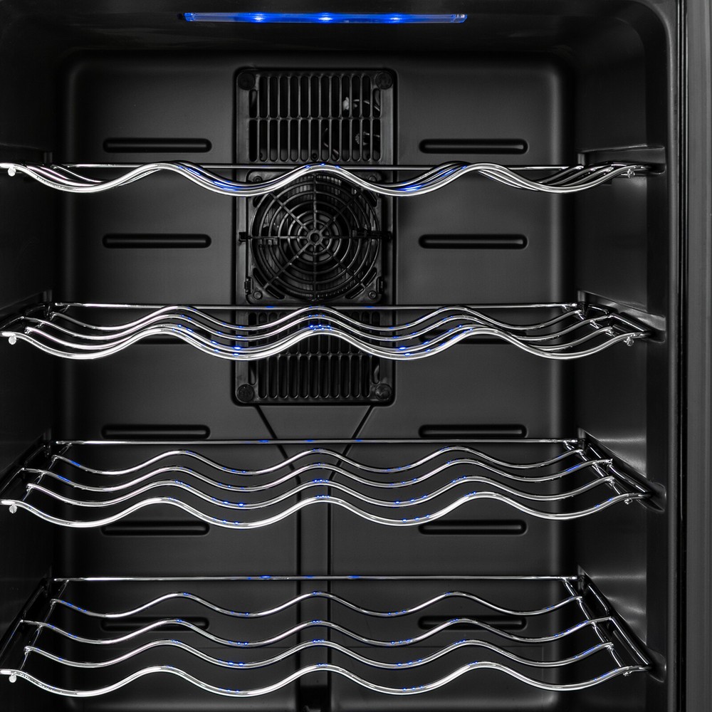 20-Bottle Wine Cooler Single Zone Freestanding Refrigerator with LED Light