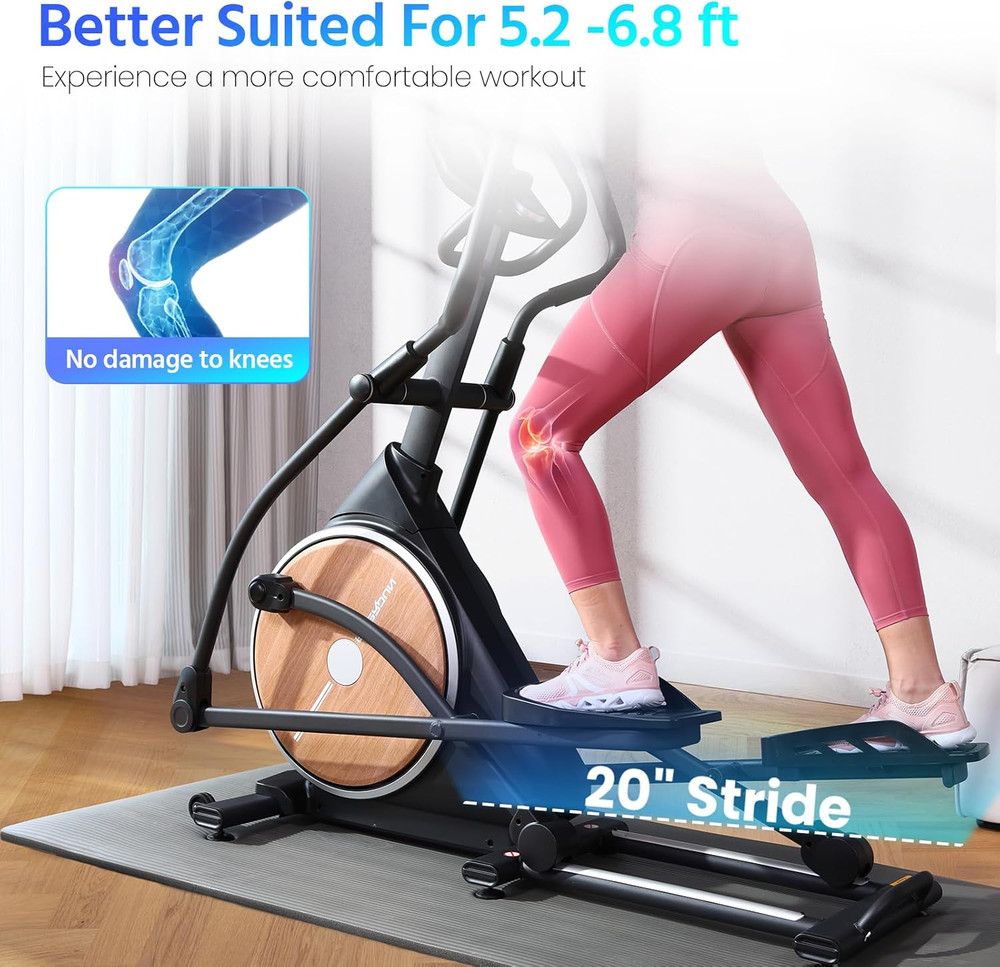 Elliptical Machine, Cross Trainer for Home Use with Hyper-Quiet Electromagnetic