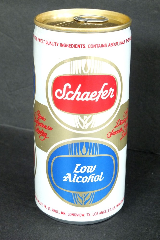Schaefer Low Alcohol Empty Beer Can 12 oz Tall