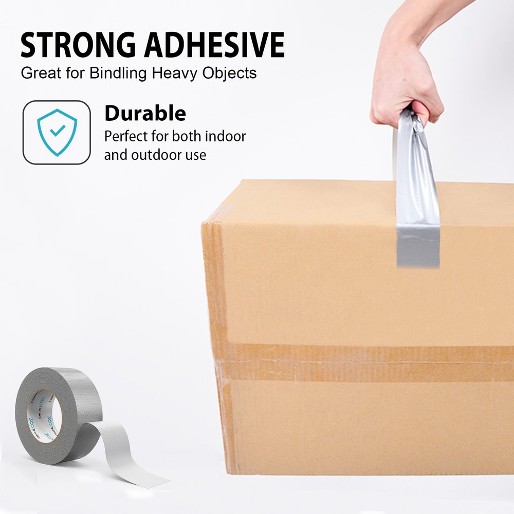 Strong Silver Duct Tape, 2" x 50 Yds, IP65 Waterproof, Multi-Purpose, 2 Pack