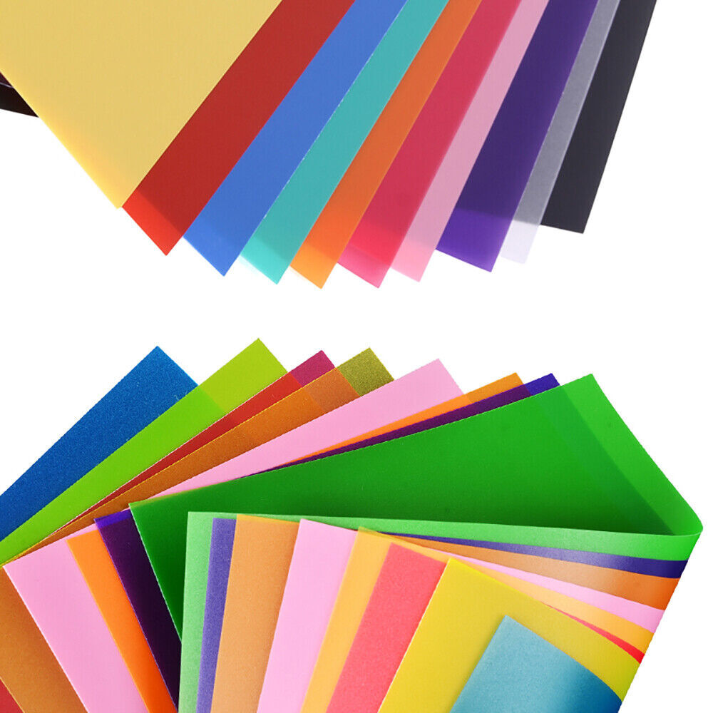 A4 Coloured Thin Plastic Sheet Panel Thick 0.3mm 0.5mm DIY Craft Model Making