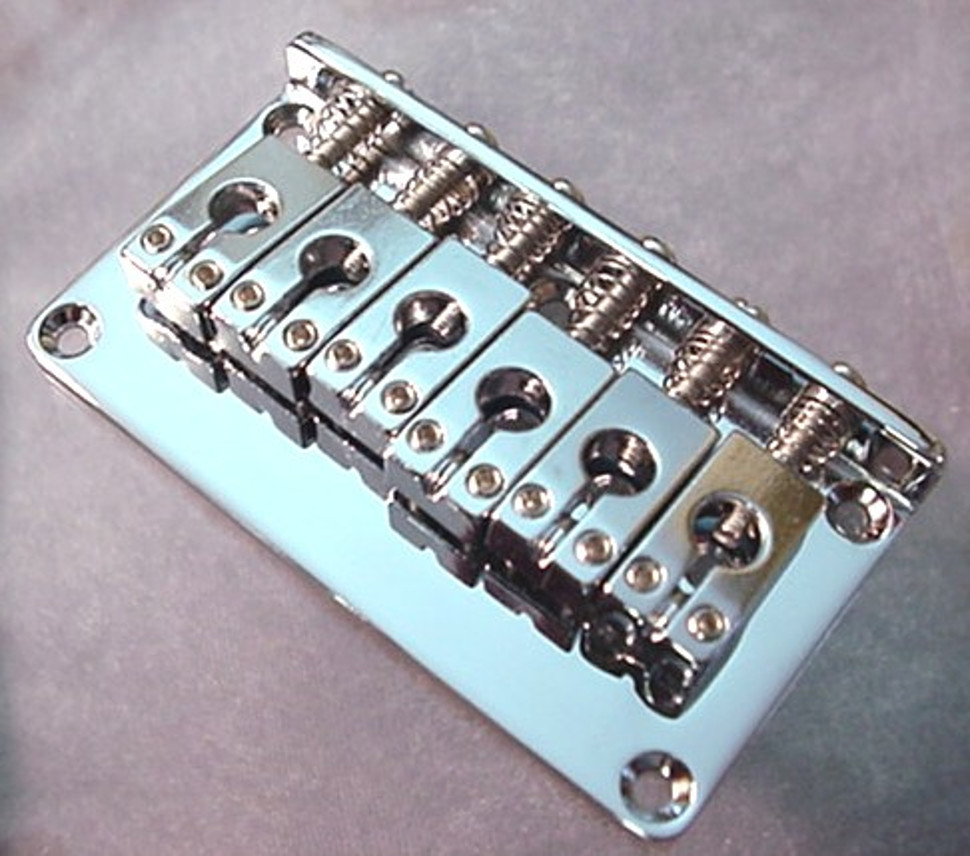 CHROME THROUGH BODY ELECTRIC GUITAR BRIDGE