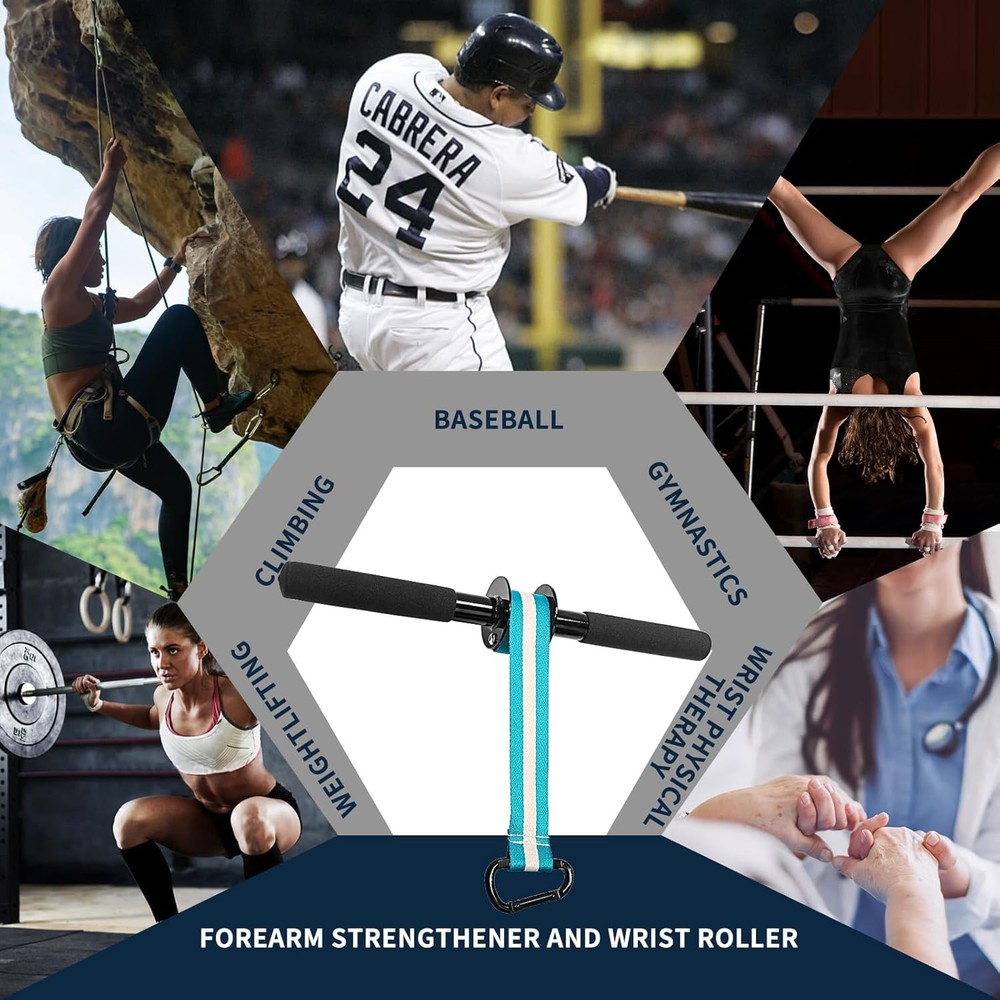 Wrist Forearm Roller Strengthener Exerciser: Forearm Blaster Forearm Roller Grip