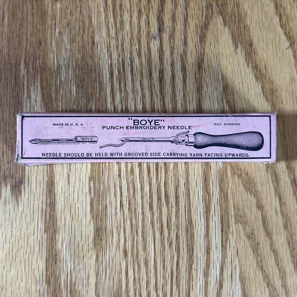 Vintage Boye Embroidery Punch Needle Tool – Complete w/ Box & Guide