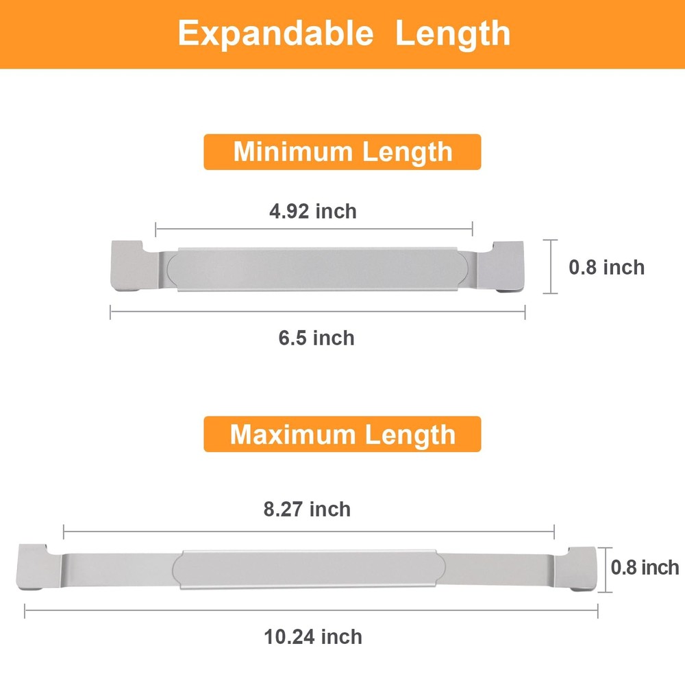 Griddle Spatula Holder, Adjustable Stainless Steel Grill Tool Medium, Silver