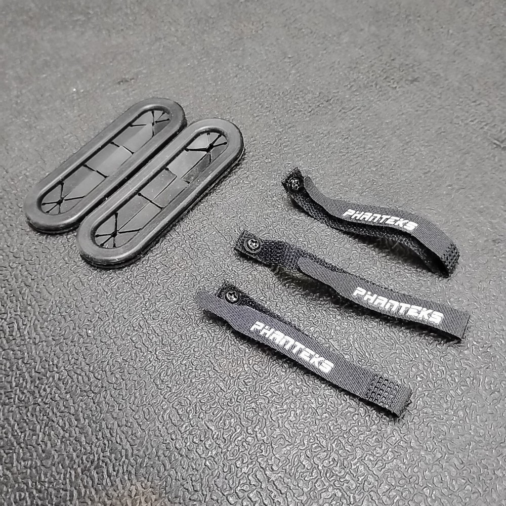 Phanteks Custom Gaming Computer Black Hook & Loop Wire Straps with Grommets