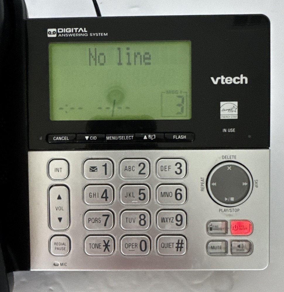 VTech Corded Phone Answering System Model VTECS6949 Extra Long Cord Works