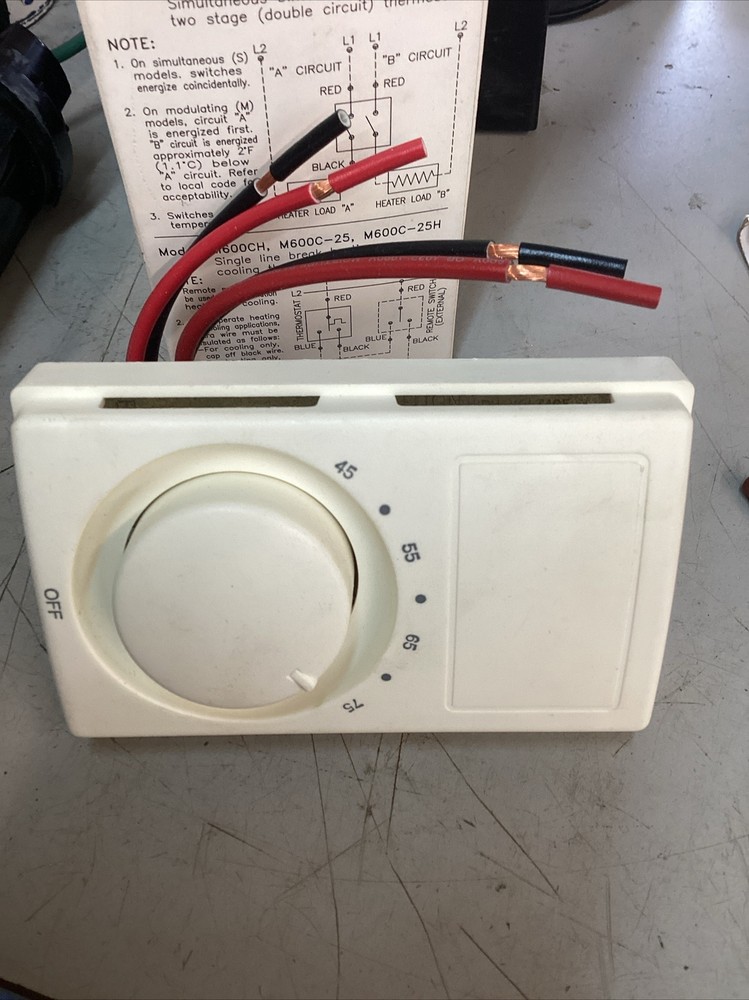 Marley Line Voltage Thermostat Double Line Break - M 602W