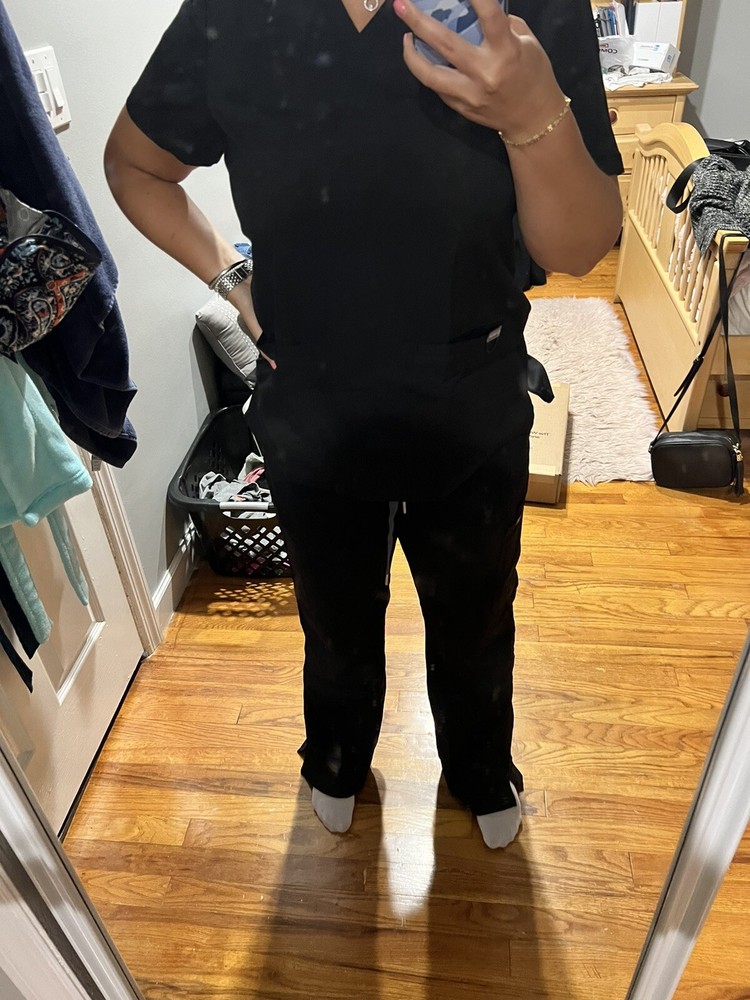 Black Scrub Top And Pants Womens Medium