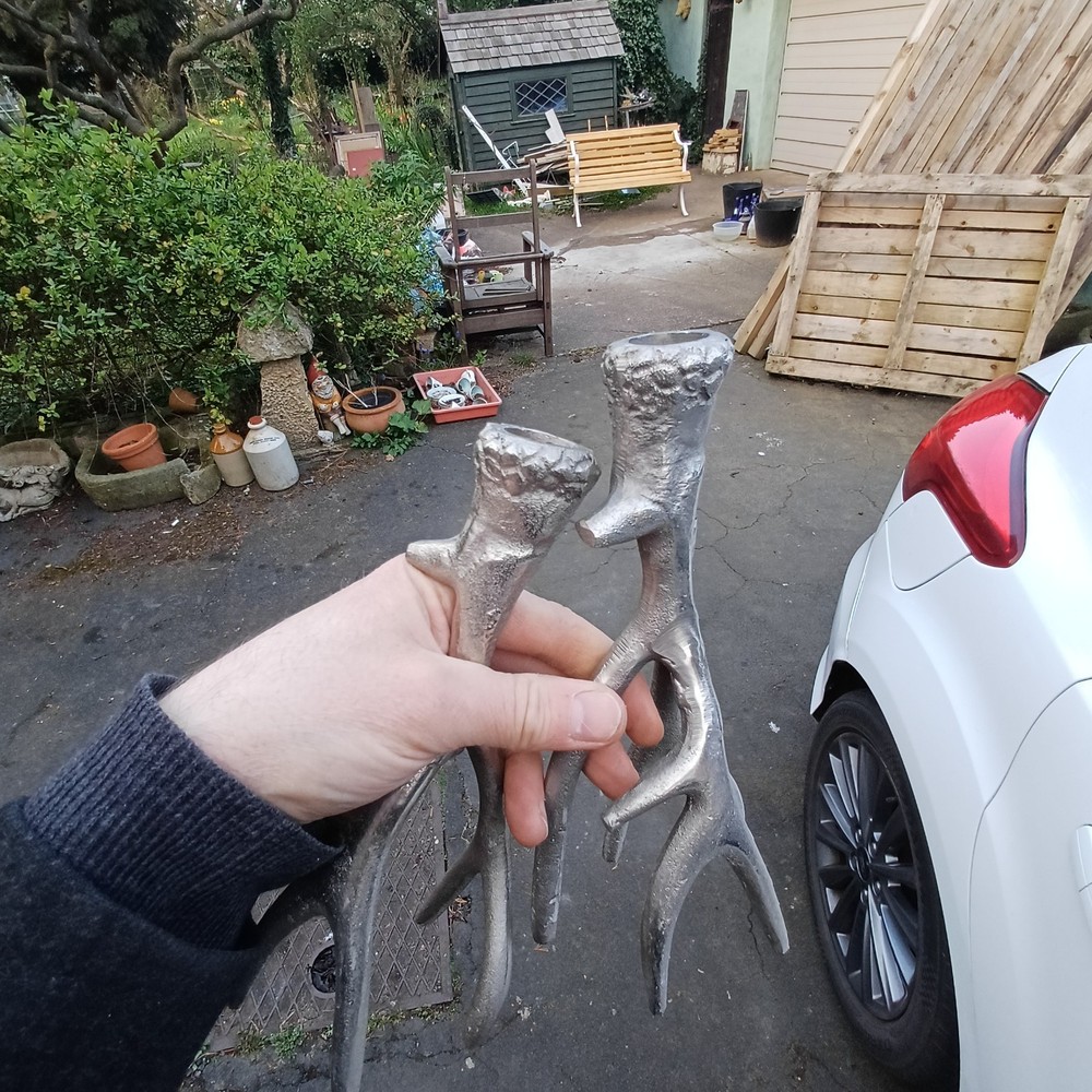 Antler horn candlesticks