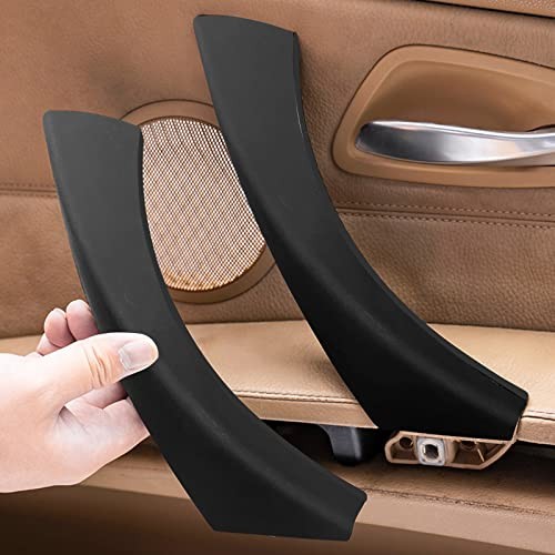 Black Right Door Handle Covers for BMW E90 E91, Interior Door Pull Handle