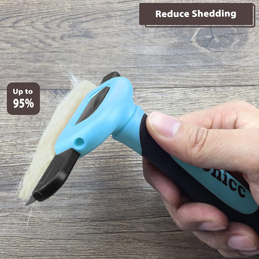 PDT- 1001 Professional Pet De Shedding Comb Tool Blue