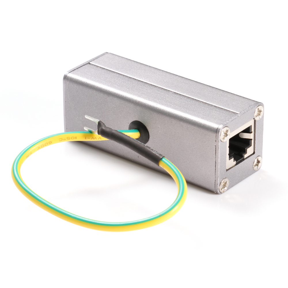 New RJ-45 Adapter Arrester Ethernet Computer Network Lightning Surge Protector