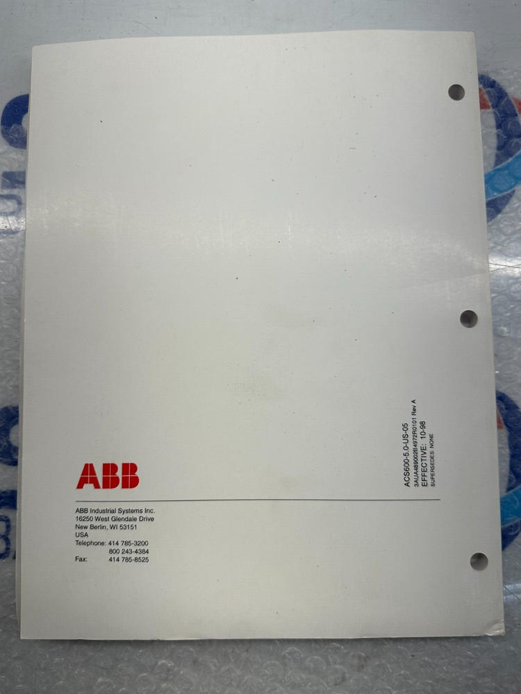 ABB ACS 600 Firmware Manual