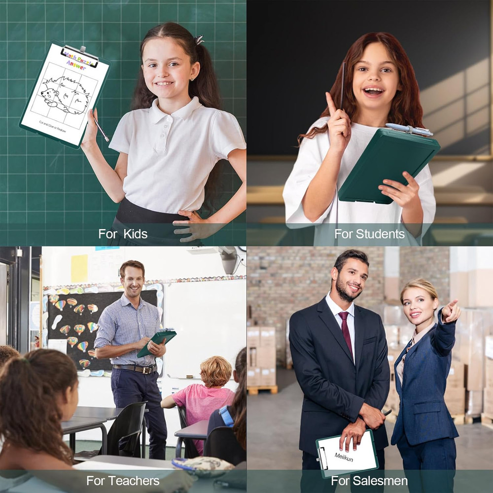 Small Clipboard with Storage, A5 Clipboards with Pen Holder, Mini Plastic Cli...