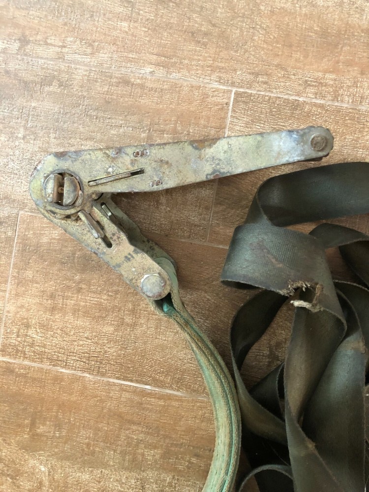 Omni Metal Winch vintage tools 4322 hook pulling cable green pupler rigging