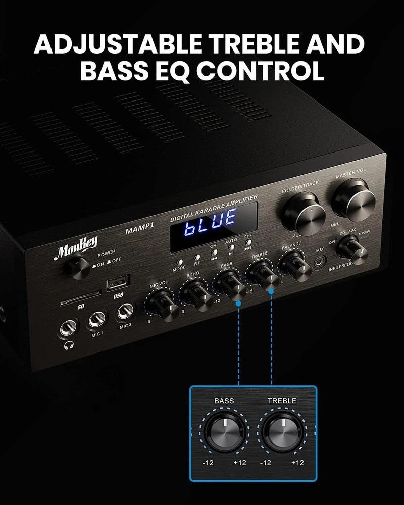 Bluetooth Stereo Receiver with EQ Controls