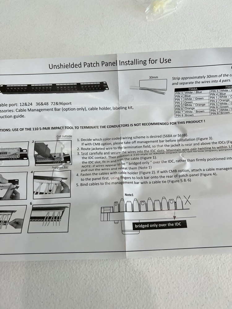 PP2-304/24p cat 6 24 Port Patch Panel Unshielded