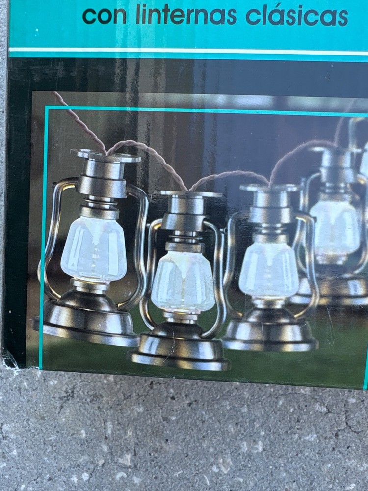 outdoor lantern string lights, vintage looking- 2 boxes!!