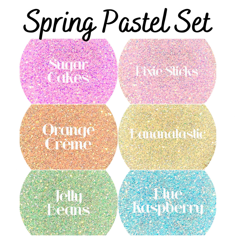 Premium Polyester Glitter Set - Spring Pastel Set