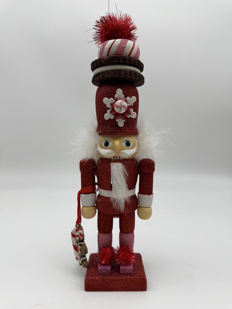 Kurt Adler 12" Red Glitter Gingerbread Nutcracker Cookie Hat