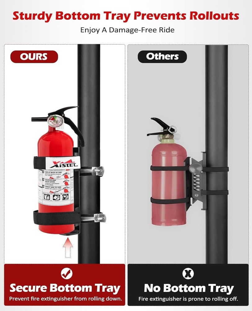 Quick Release UTV Fire Extinguisher Mount Kit Fire Extinguisher Holder Adjust...