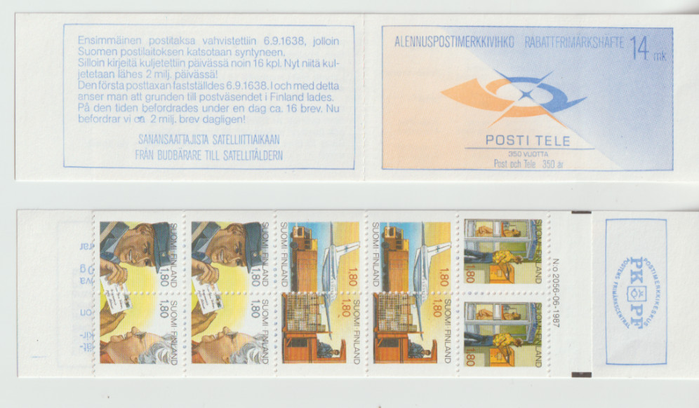 Finland 1988 Postal Services Booklet MNH