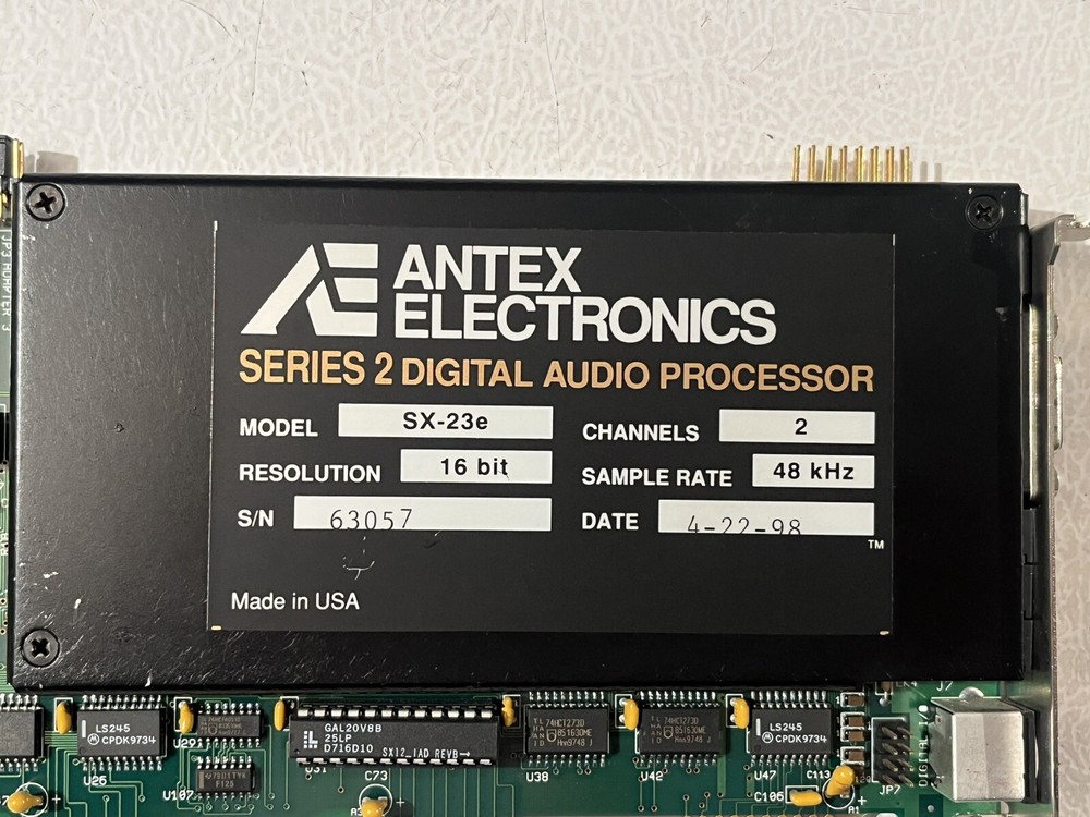 ANTEX ELECTRONICS SERIES 2 DIGITAL AUDIO PROCESSOR SX-23e 2-CHANNELS 16-BIT ISA