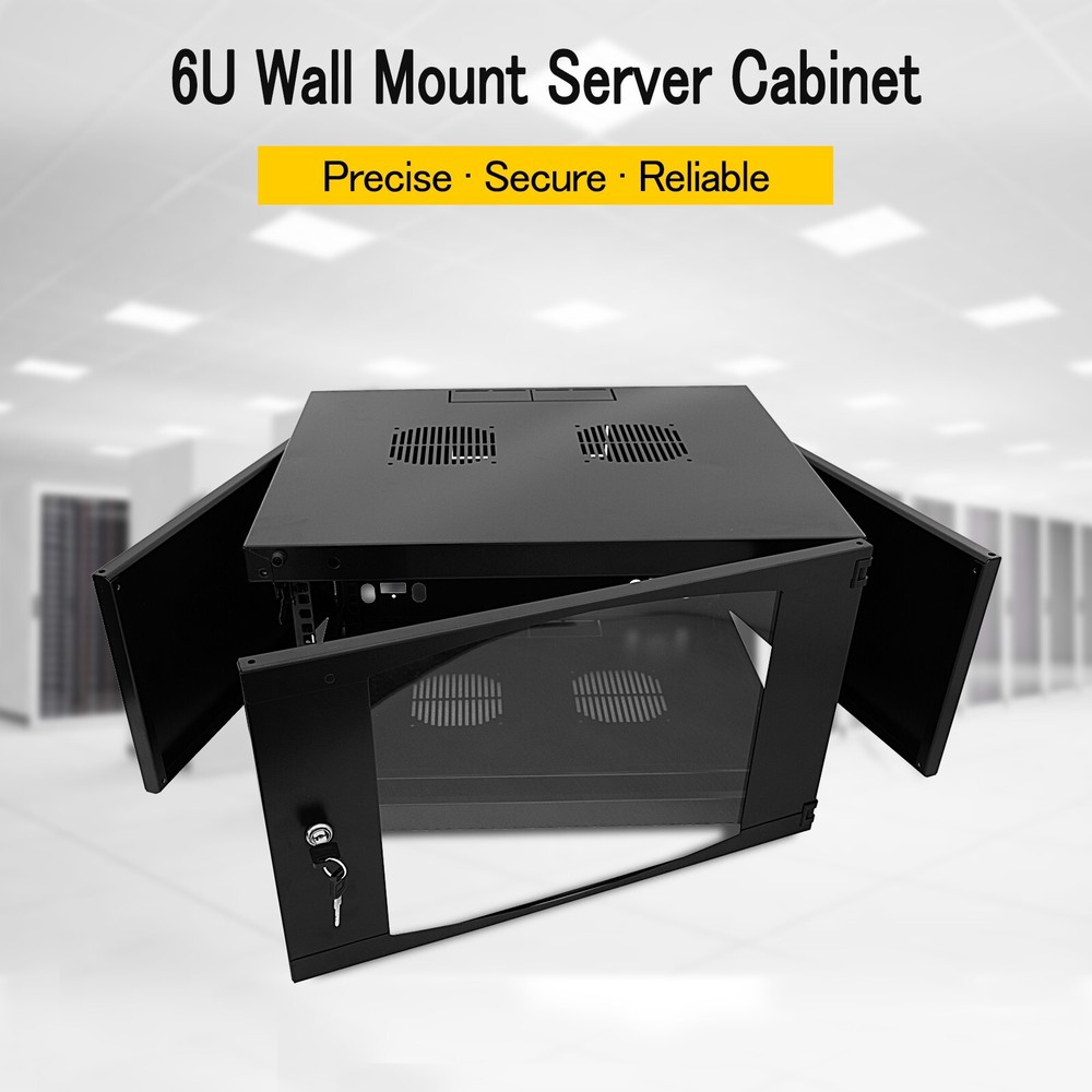 Raising Electronics 9U Wall Mount Network Server Cabinet Plexiglass Door 450MM