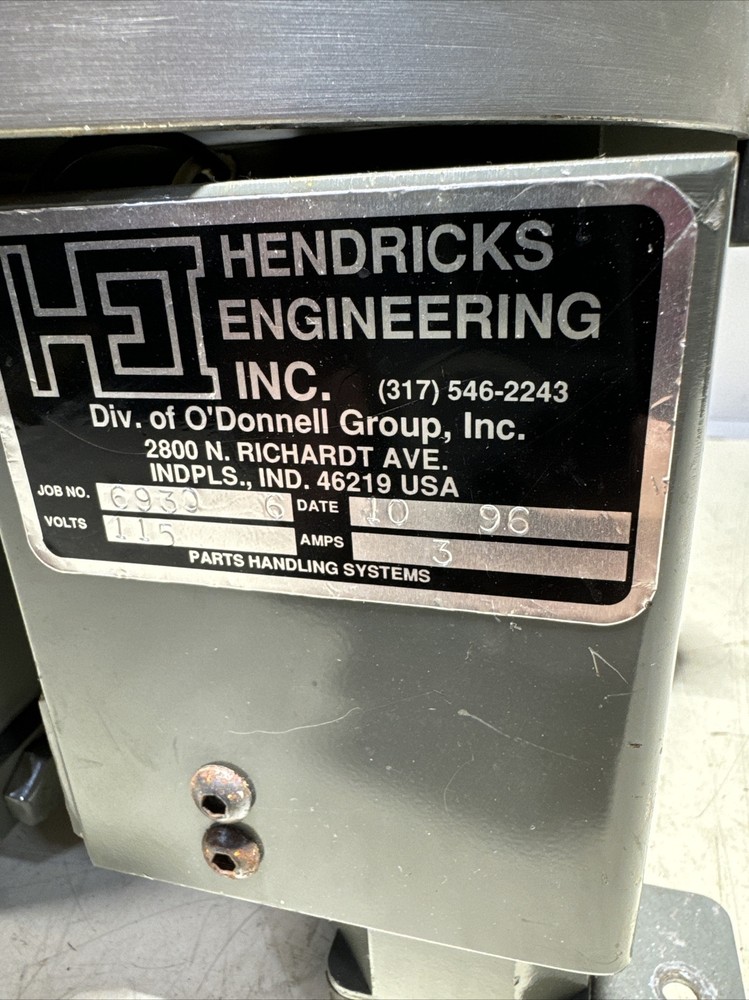 Hendricks Engineering 12” Vibratory Bowl Feeder 115V ~ Warranty