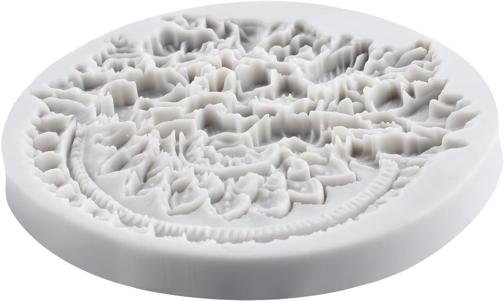 Baroque Flower Frame Polymer Clay Molds Baroque Relief Frame Silicone Mold for E