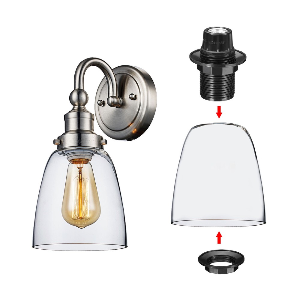 E14 Bulb Holder Light Socket, 5 Pack Screw Fully Thread Lamp Holder