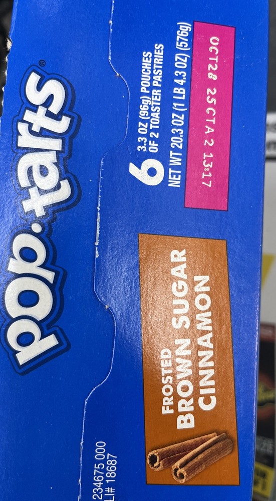6 Brown Sugar Cinnamon Pop Tart Pouches