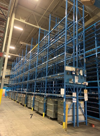 28’ X 30” PALLET RACKING UPRIGHT, DOUBLE TEAR DROP